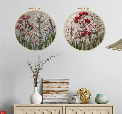 Embroidery Hoop Flower Kit for Beginners