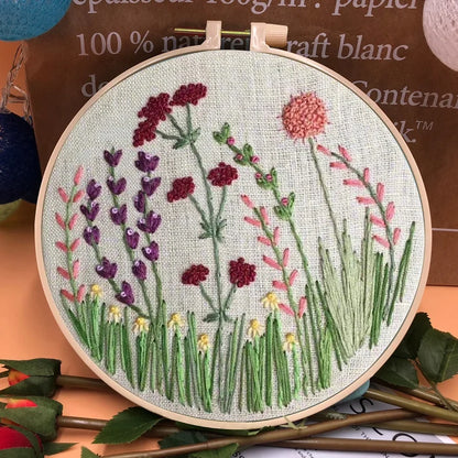 Embroidery Hoop Flower Kit for Beginners