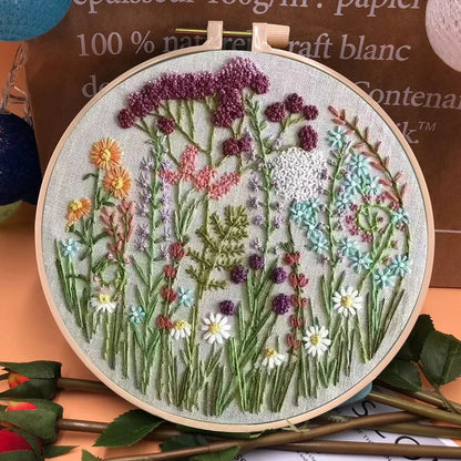 Embroidery Hoop Flower Kit for Beginners