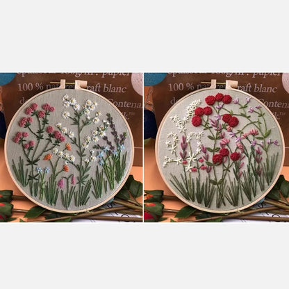 Embroidery Hoop Flower Kit for Beginners