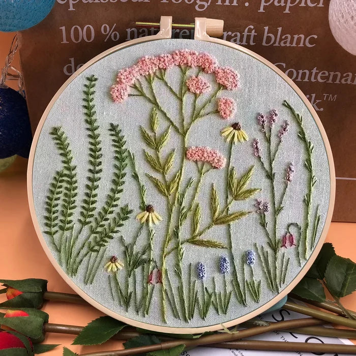 Embroidery Hoop Flower Kit for Beginners