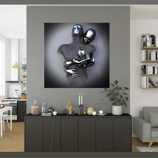 Love Heart Gray-3D Art Wall