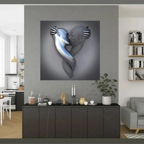 Love Heart Gray-3D Art Wall