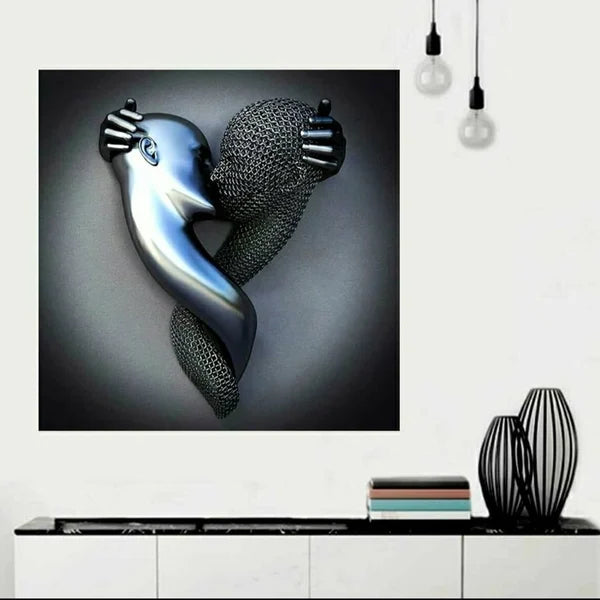 Love Heart Gray-3D Art Wall